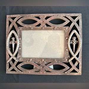 Montana West Ichthus and Nail Cross Resin Photo Frame. New In Box.